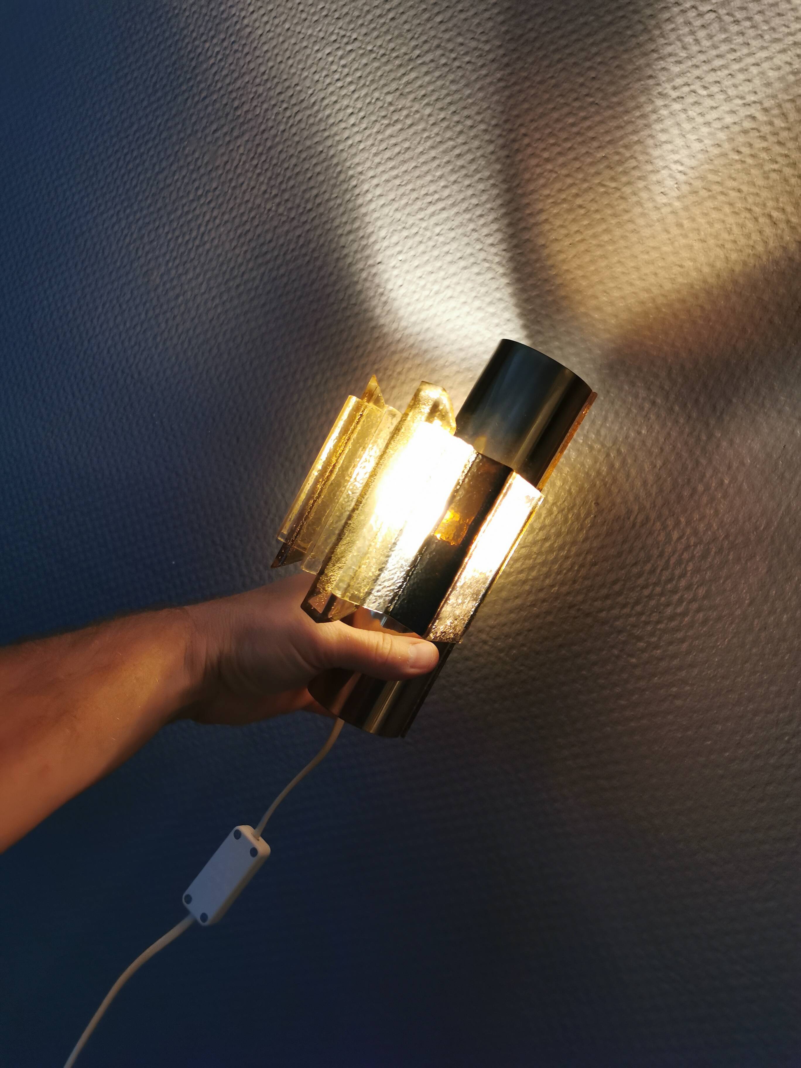 Ensemble de lampes murales Claus Bolby très rares, fabriquées par Cebo. Danemark, années 1960.