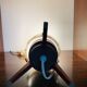 Scandinavian style tripod table lamp in teak by Arlus circa 50's/ 60