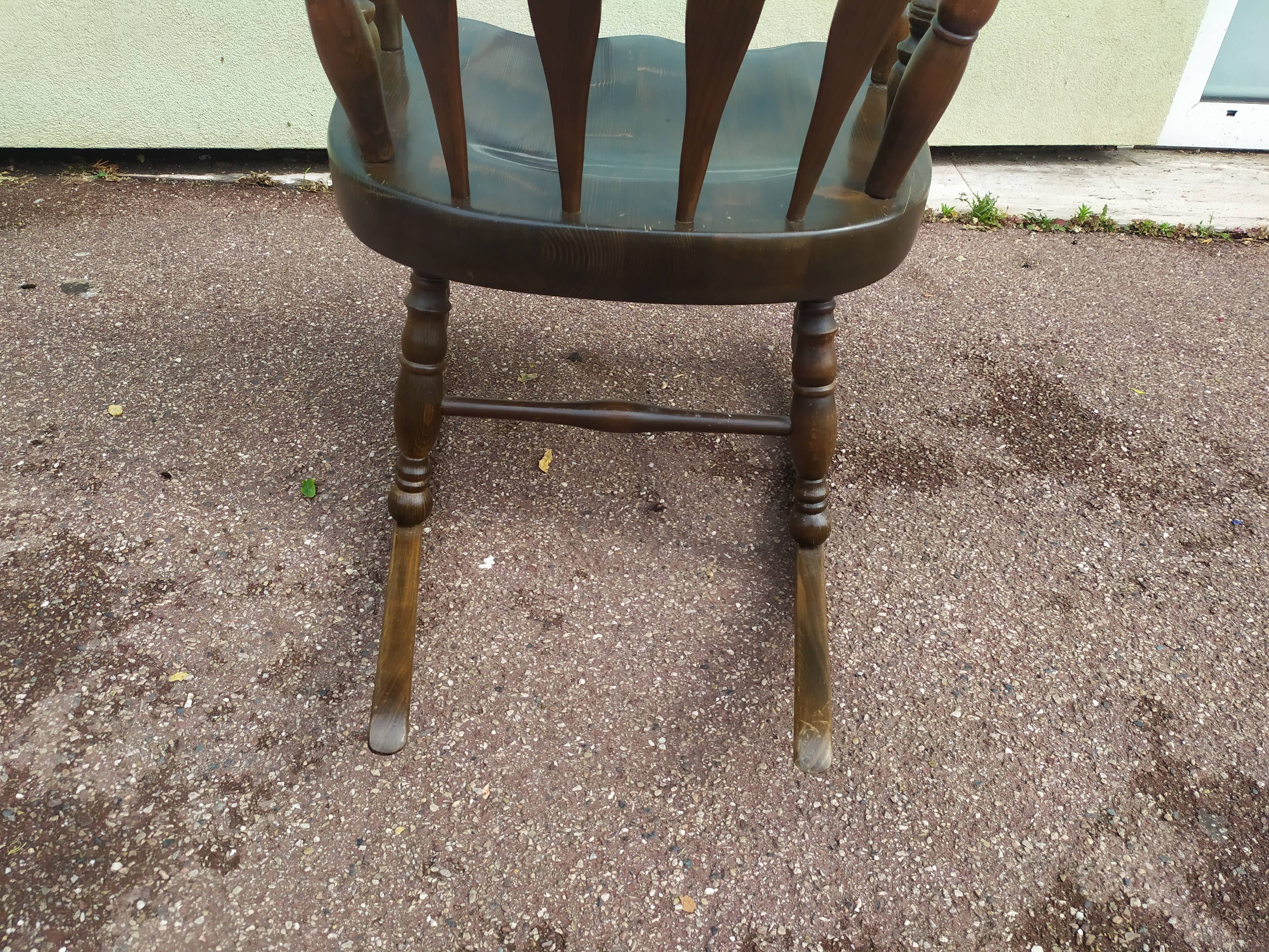 Rocking chair in solid wood beech - yugoslavia