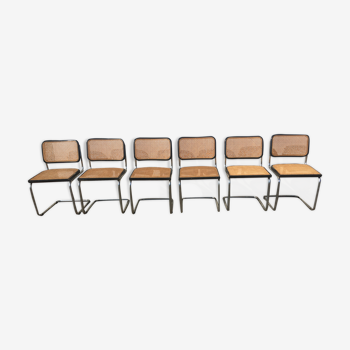 6 Chairs Cesca B32 by Marcel Breuer circa 1970