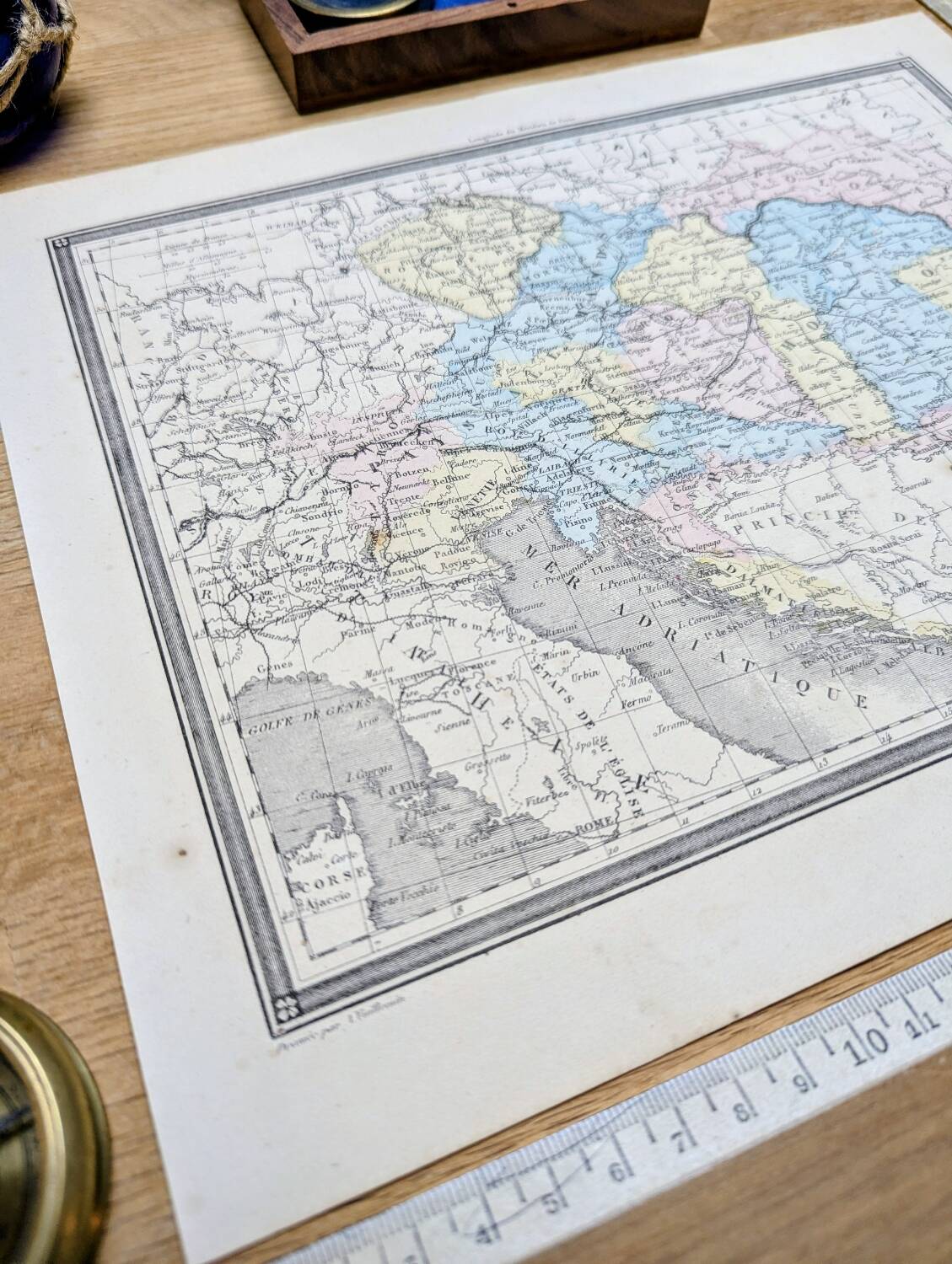 L'Autriche, carte ancienne, imprimée en 1852.