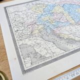 L'Autriche, carte ancienne, imprimée en 1852.