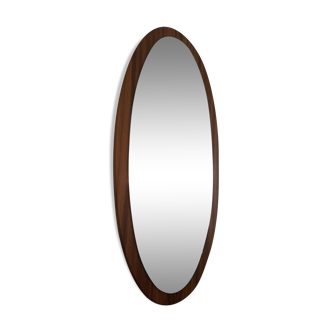 70s Scandinavian-style oval mirror