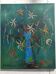 Painting on canvas by Robert Martin, "Flowers", 1975