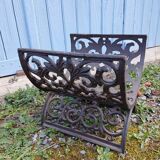 Cast iron magazine rack / wood log rack