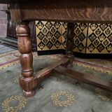 Louis XIII style farmhouse table solid oak + 2 extensions