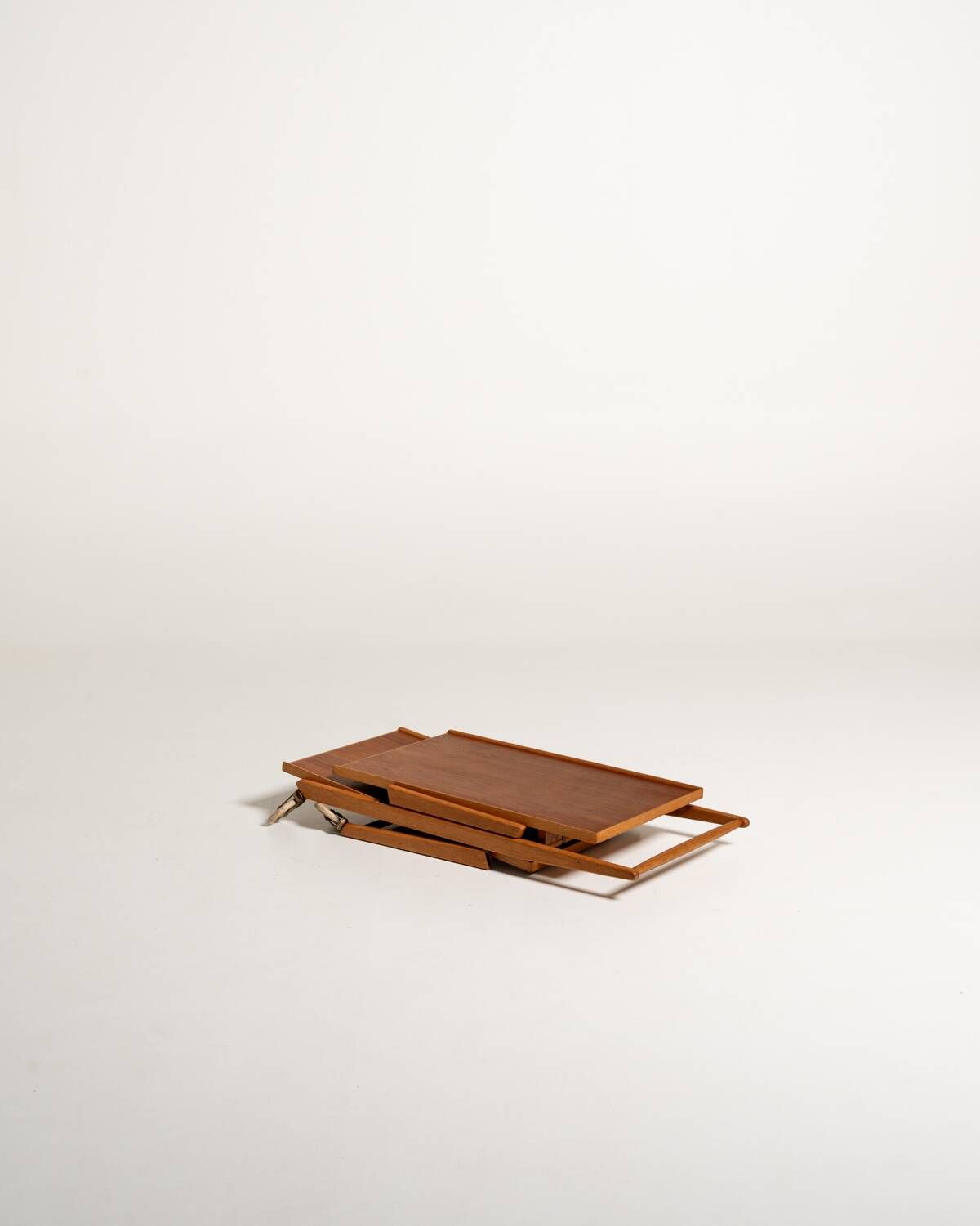 Folding Teak and Oak Trolley, Nybrofabriken