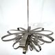 Mid-century pair of Italian chrome chandeliers from 70