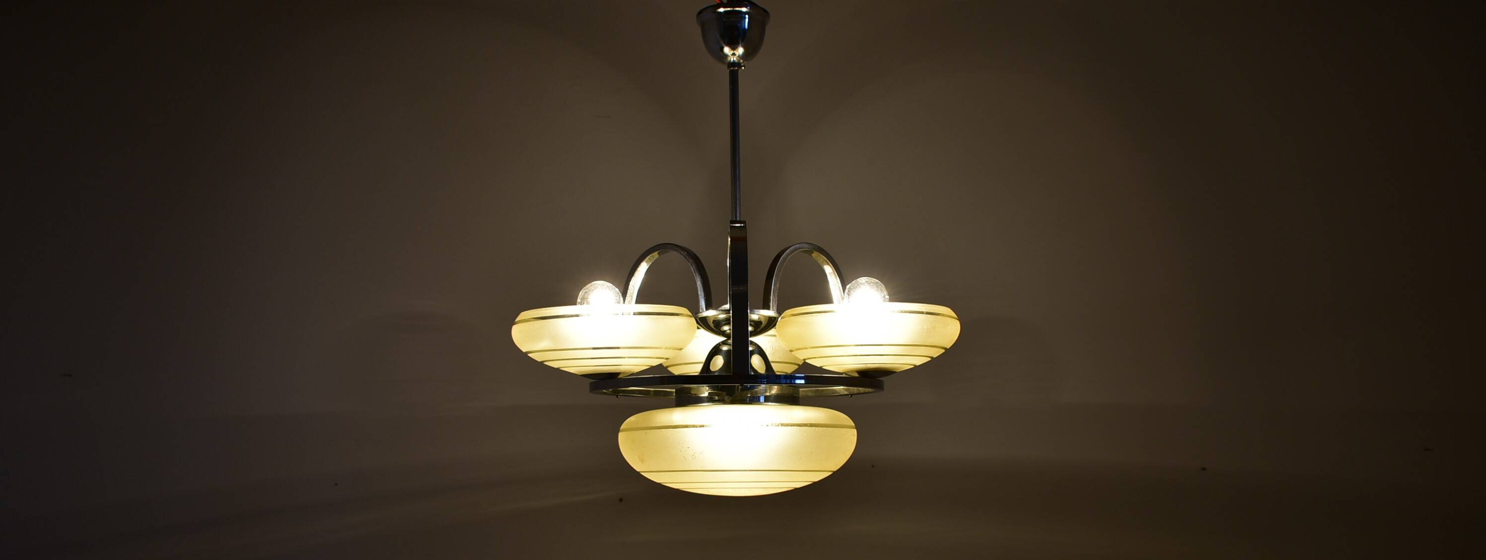 Art Deco Chandelier, Czechoslovakia , 1930s