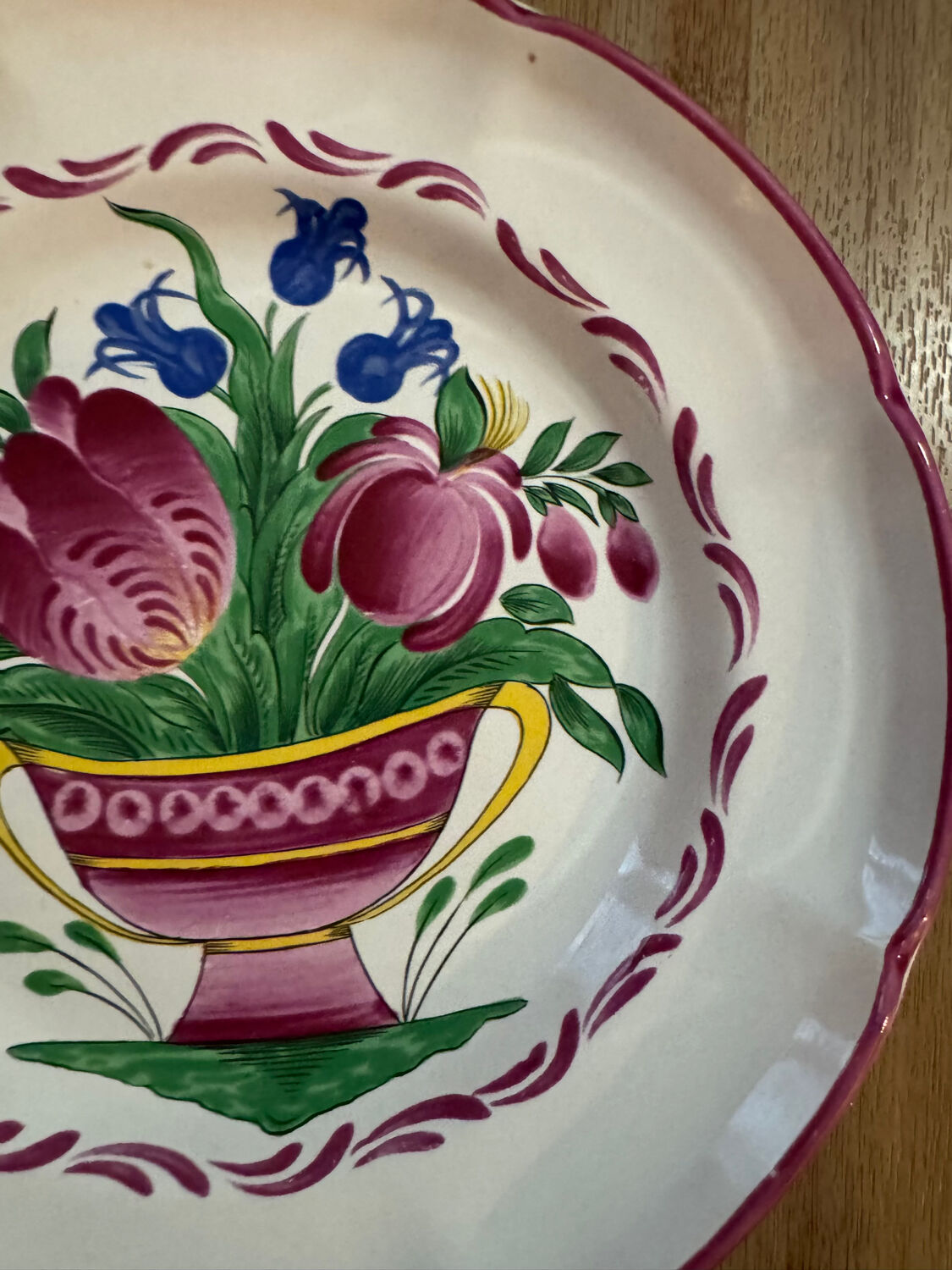 Plate Bouquet of Flowers Saint-Clément No. 67 – Vintage Earthenware