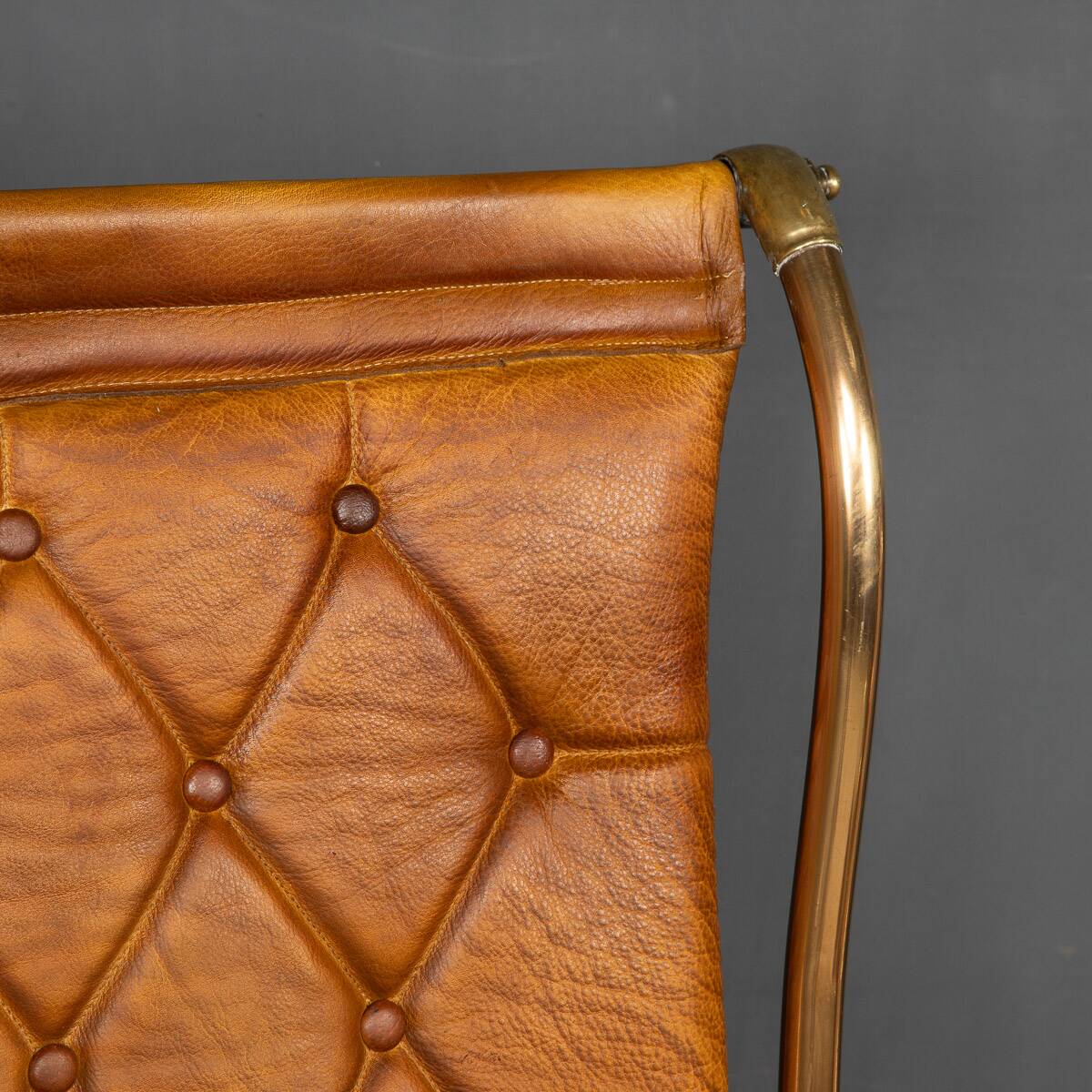Mid 20thc british made pair of leather rocking chairs c.1950