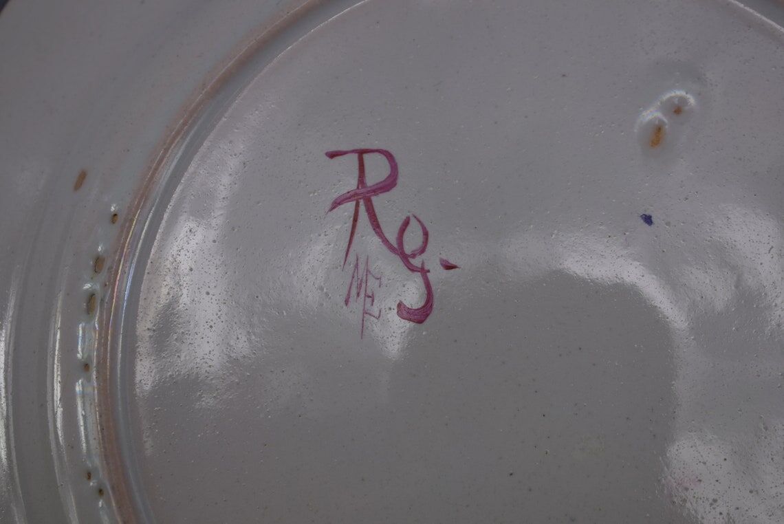 Old Plate Bird Emile Galle Saint Clement