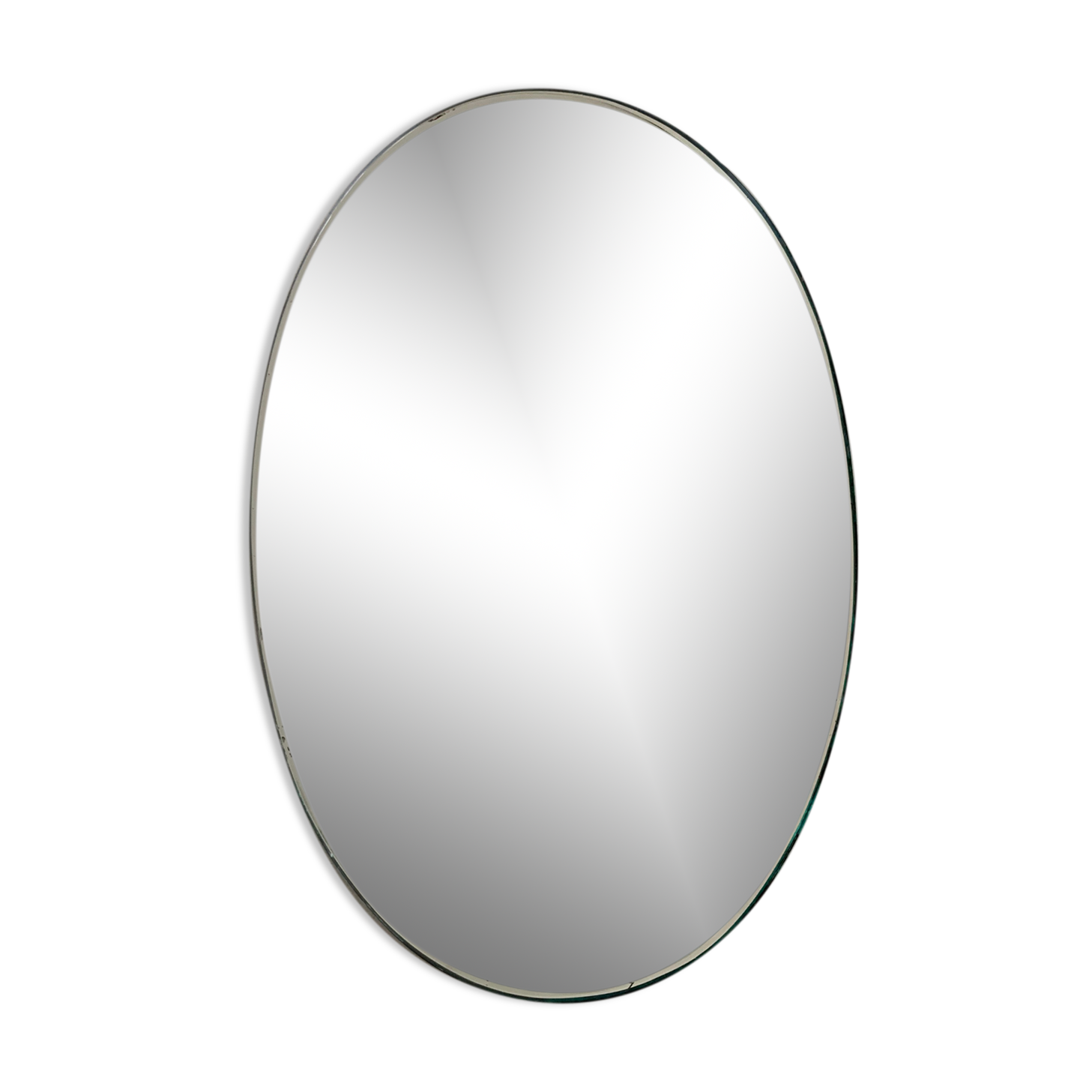 Oval mirror beveled old 32x47cm