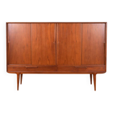 Mid-Century Danish Teak Highboard Model 13 by Gunni Omann for Omann Jun
