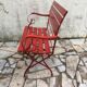 Banc pliable en fer et bois