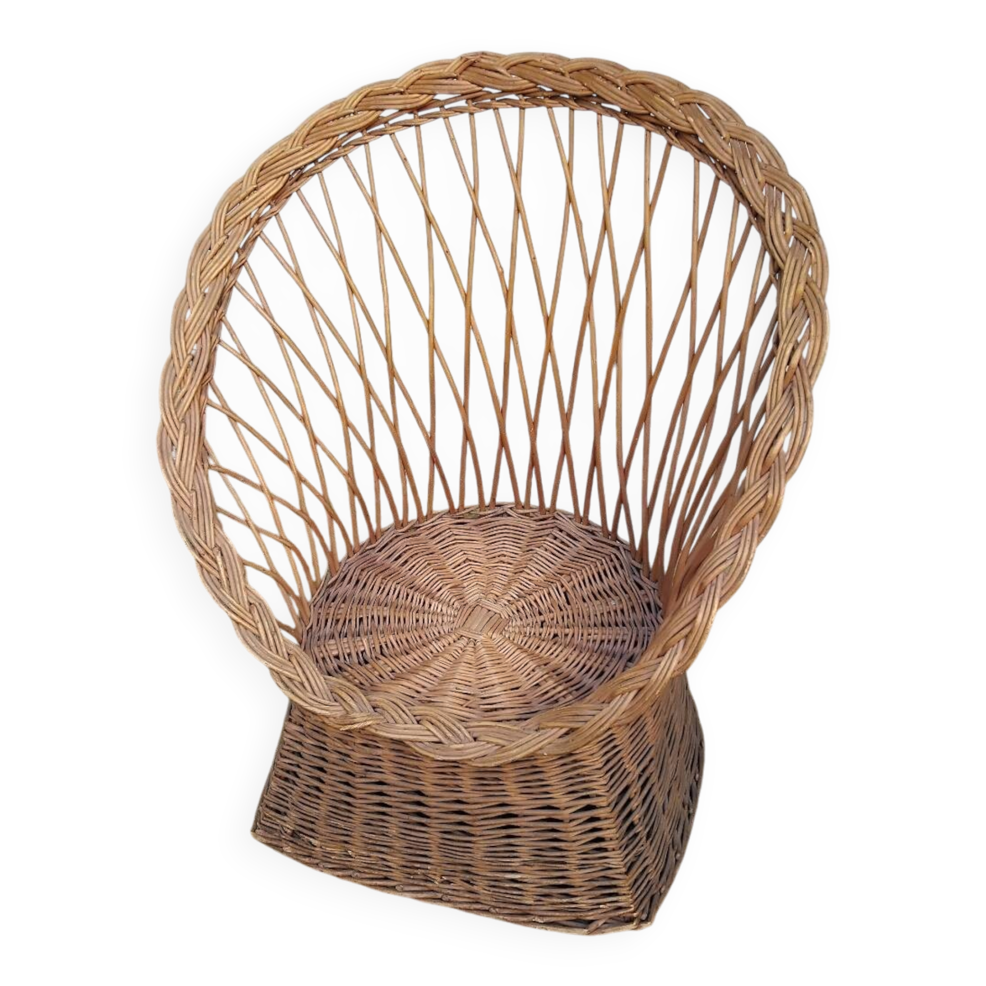 Fauteuil rotin vintage