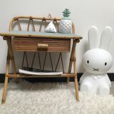 Vintage rattan bedside