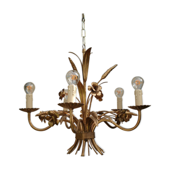 Lustre vintage 1950 epis de ble/fleurs