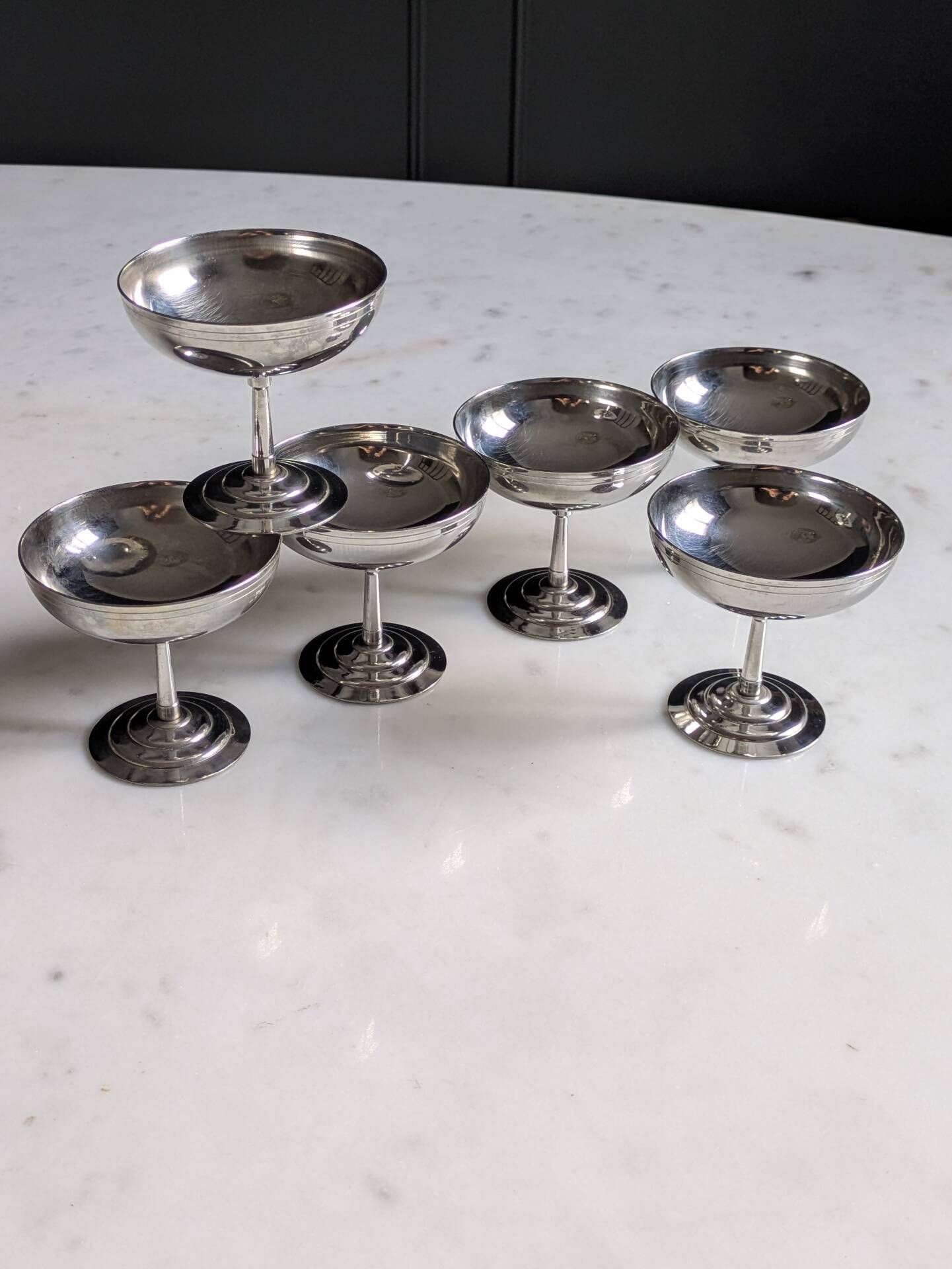 Suite de six coupes à glace/sorbet par Rémy Letang  70'