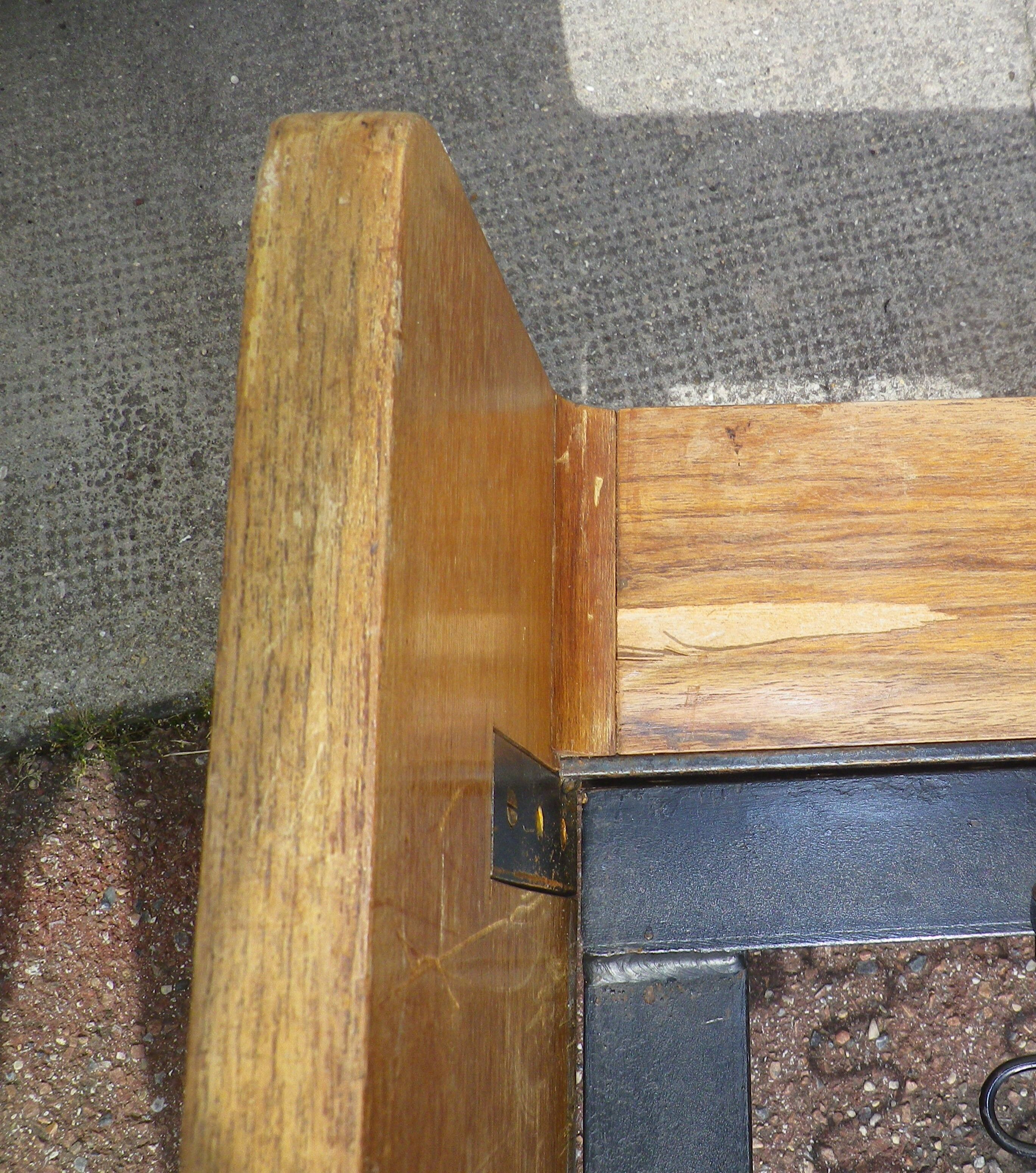 set of 2 beds 1950 Scandinavian veneer