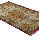 ONE-OF-A-KIND TURKISH HANDWOVEN VINTAGE RUG - RUSTIC VINTAGE CHARM 210X 120