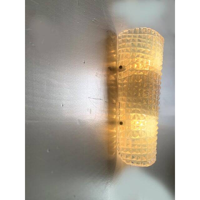 Set of Two "Crocodile" Opalino Murano Glass Wall Sconces