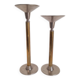 Pair of large Art Deco candlesticks