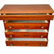 Louis Philippe chest of drawers with 4 drawers and brass.