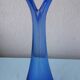 blue glass vase