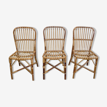 3 rattan chairs