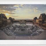 Jr at the louvre, 29 march 2019, 18h08, 2021, unframed lithograph
