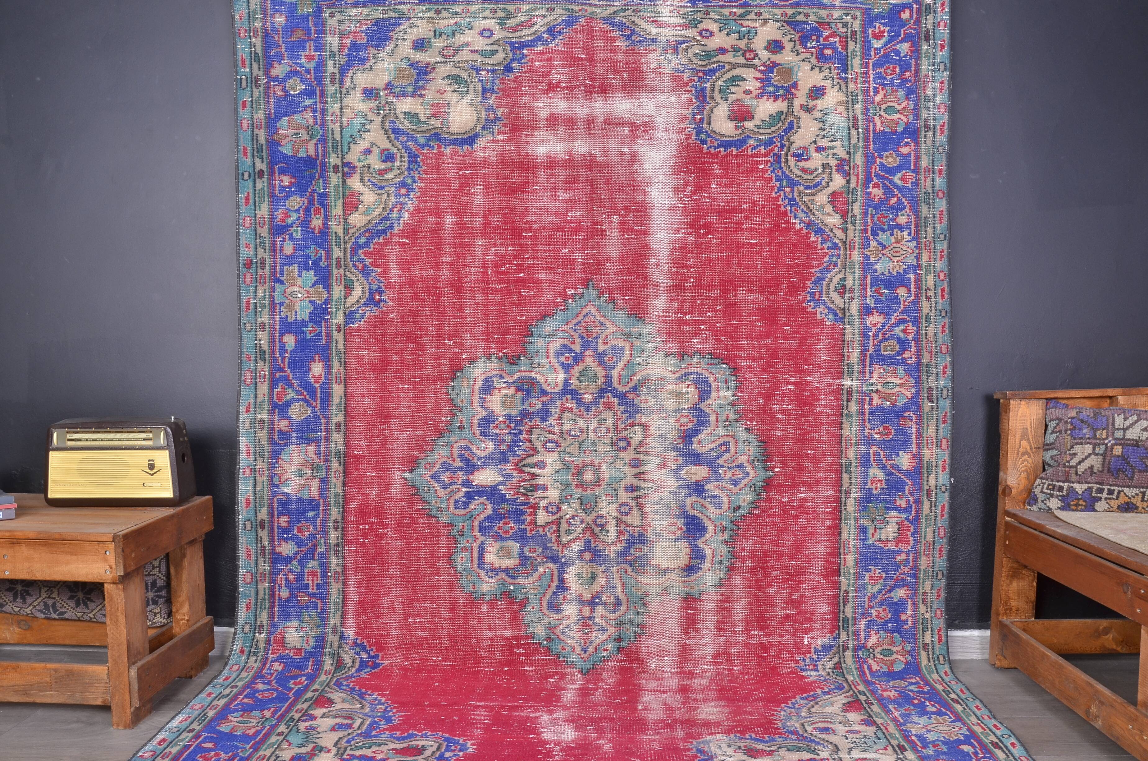 Multicolour Geometric Oushak Wool Carpet sku c69