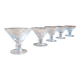 5 coupes à champagne en verre taillé