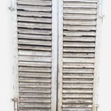 Old wooden shutter blinds