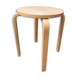Curved wood stool