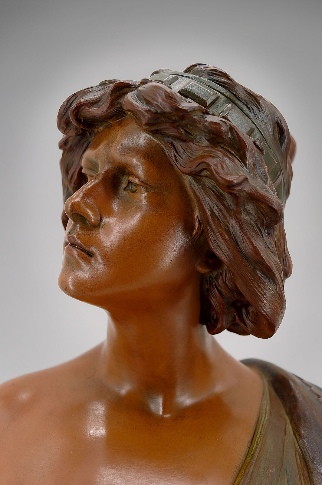 Terracotta bust of Judith by Ricardo Aurilli, circa 1900-1910