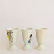 Set of 6 vintage Korean mazagrans in sandstone