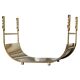 Sculptural brass magazine rack or basket from the 1970s.