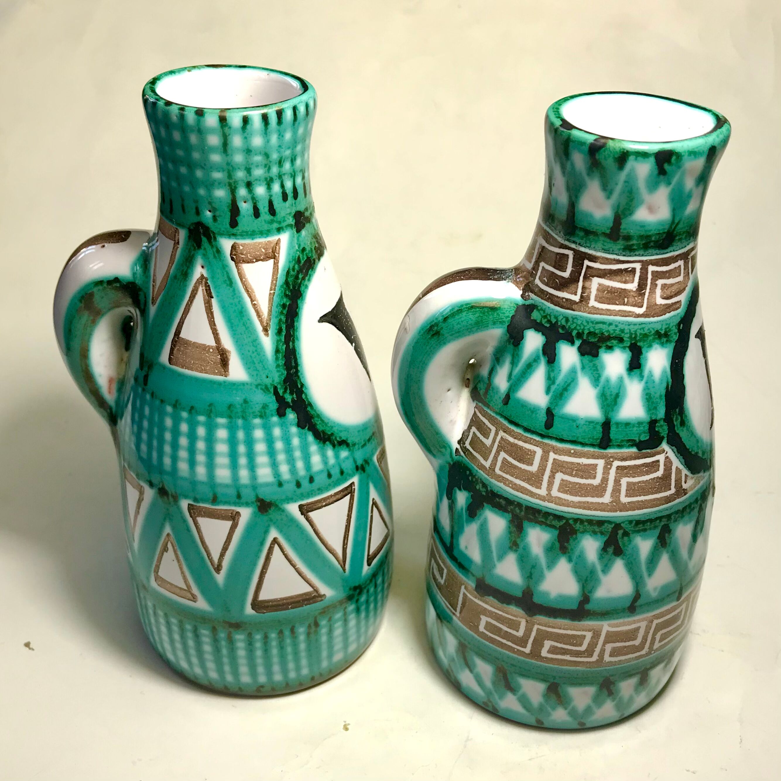 Robert Picault huilier vinaigreer signed ceramic design 1950