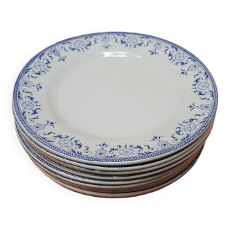 10 Anciennes Assiettes à Dessert Creil & Montereau - Lavallière
