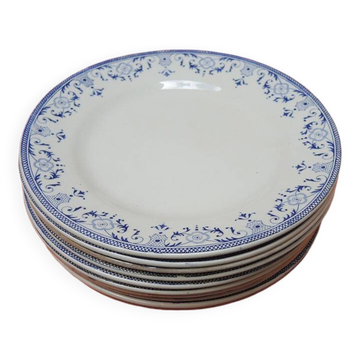 10 Anciennes Assiettes à Dessert Creil & Montereau - Lavallière