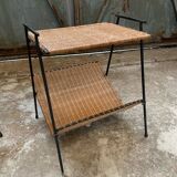 Pair of Raoul Guys Wicker Magazine Racks Circa 195