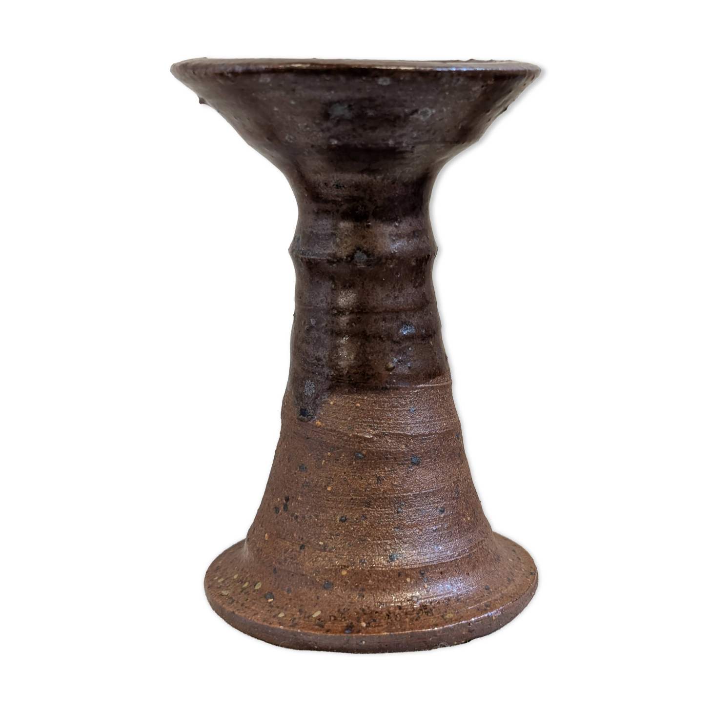 Vintage stoneware candlestick