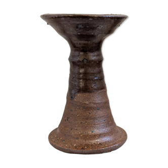 Vintage stoneware candlestick