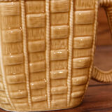 Earthenware pitcher, imitation straw