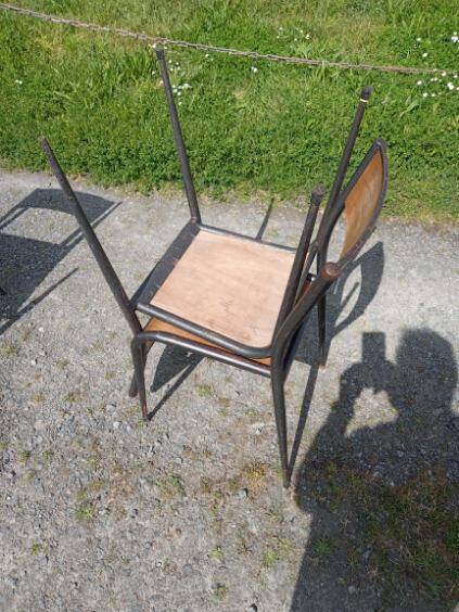 Set of 4 vintage iron chairs
