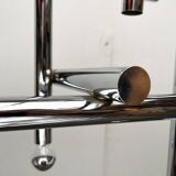 Minimalist chrome ceiling lamp from the mid-century space age by Temde, Switzerland, 1960s.