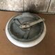 Plafonnier, applique rond vintage en verre opalin