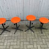 Lot de 4 tabouret industriel de Strafor 1960