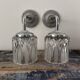 Pair of vintage chrome wall lights